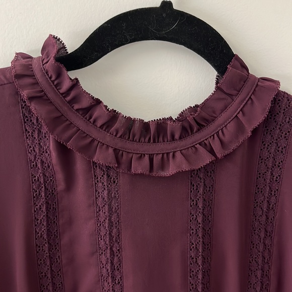 Burgundy Sunday Best Baby Doll Dress - Picture 3 of 7